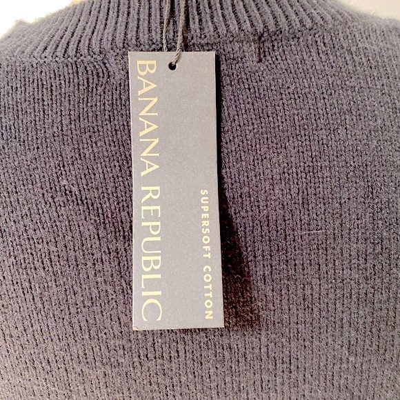 NWT!! Banana Republic Black Cotton Sweater - Picture 4 of 6